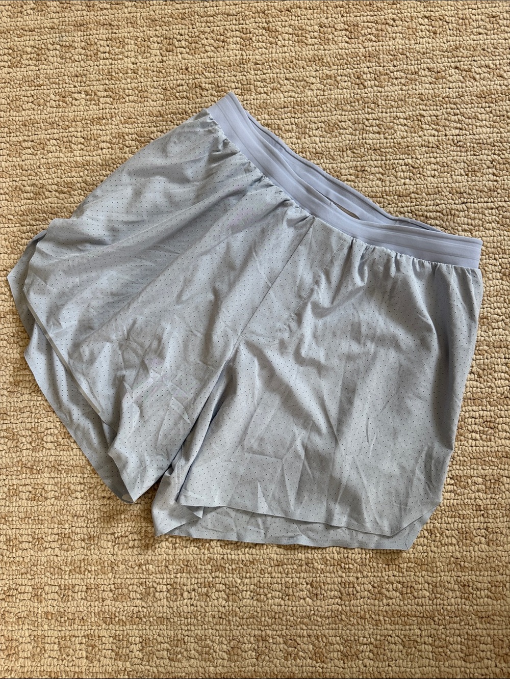 Periwinkle Lululemon “Fast and Free” shorts size M.